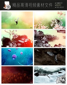 中国风水墨烟雾粒子视频素材