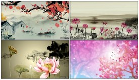 渔舟唱晚 古筝演奏LED视频