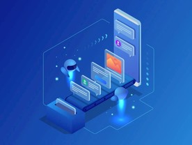 AI智能科技信息传送插画设计