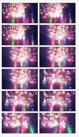 粒子星光旋转万花筒vj视频婚礼