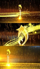 金色粒子颁奖晚会通用片头视频