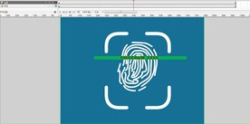 激光束扫描指纹效果的素材5秒