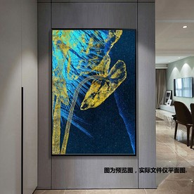 新中式抽象荷花玄关装饰画