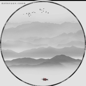 高清水墨山水画挂画