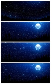 炫酷震撼慢速黑色星空