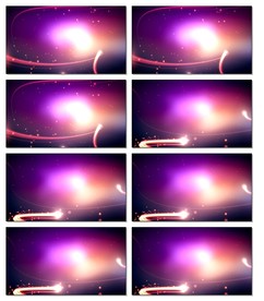 唯美梦幻朦胧光点光晕转场LED