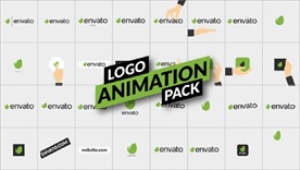 干净简短式企业标志开场AE模板