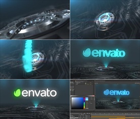 高科技仪器全息投射出logo