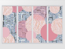 现代简约唯美大气圆形几何移门