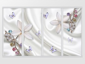 3d立体镶钻珠宝移门