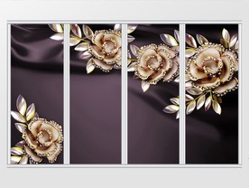 高贵大气典雅珠宝绸缎移门