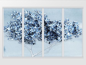 现代简约小清新创意大树移门