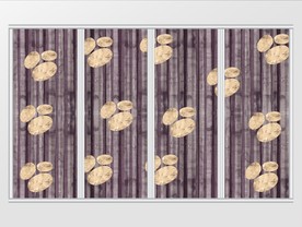 现代大气金箔叶子移门