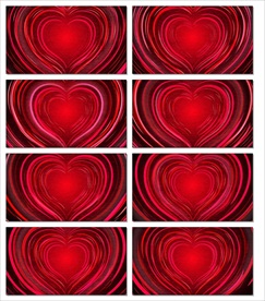 梦幻唯美爱心视频LED大屏片头