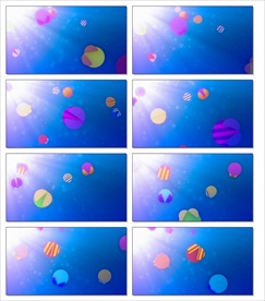 儿童动画卡通蓝天气球视频背景