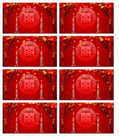 红双喜婚礼喜字蜡烛背景视频