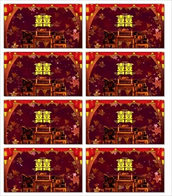 红双喜婚礼喜字蜡烛背景视频