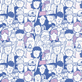 矢量彩色人物背景图