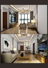 小户型新中式装修效果图