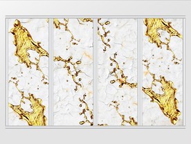 唯美大气金箔几何移门