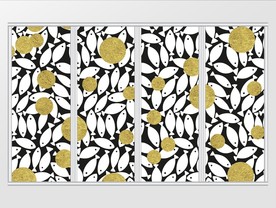 唯美大气圆形几何鱼儿移门