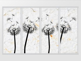 新中式现代简约风格蒲公英移门