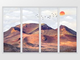 大理石纹岩石移门