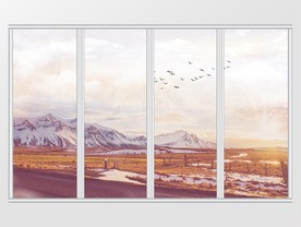 大理石纹岩石移门