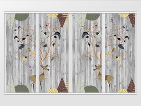 简约复古麋鹿移门