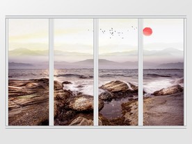 尊贵山水日出移门