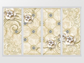 欧式花纹简约珠宝移门