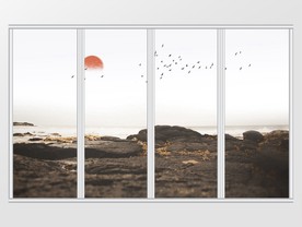 大理石纹海纳百川流水移门