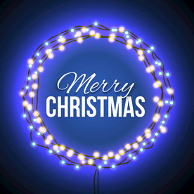 圆形霓虹的光线光影