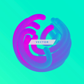 创意质感炫彩圆形几何图形抽象圆