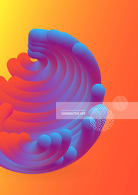 创意质感炫彩圆形抽象球体