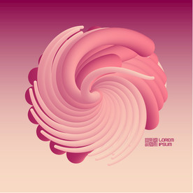 创意质感三维几何图形抽象圆形