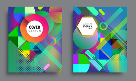 炫彩商业几何图形海报