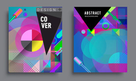创意炫彩几何图形海报