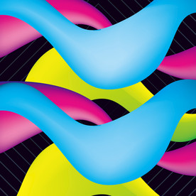 创意炫彩商业几何图形综合体