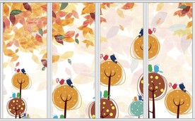 现代简约唯美儿童卡通移门