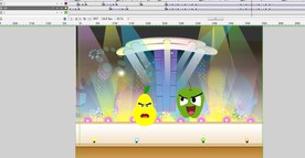 梨子和苹果两个物体跳舞1分钟