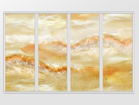 大理石纹风景移门