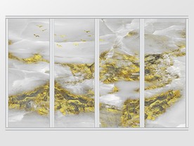 新中式金山飞鸟移门