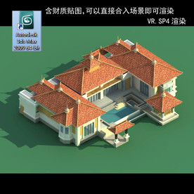 中式建筑 中式多层 中式别墅