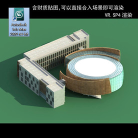 建筑模型图 效果图 多层建筑