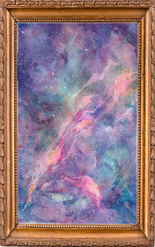 抽闲星空油画装饰画