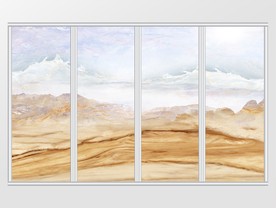 大理石纹山水风景移门