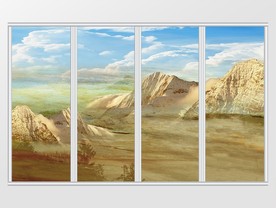 大理石纹抽象风景移门