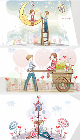 浪漫温馨情人节玻璃效果AE