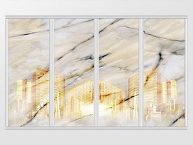 现代简约城市移门